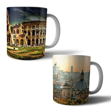 Imagem de Jogo  2 Canecas Porcelana Roma 350ml (BD01) - BD Cases