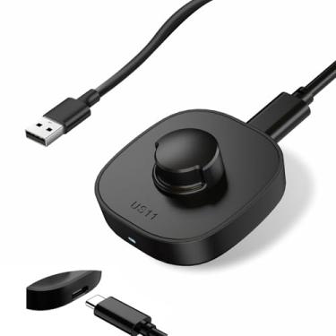 Imagem de Carregador para Oura Ring Gen3 - Tamanho 8 - Base de carregamento rápido com cabo USB-C compatível com Oura Ring Gen3 | Carga total da bateria em 60 a 90 minutos - Preto