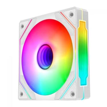 Imagem de Cooler Fan Gamer Liketec Enigma LED RGB 120mm Reverse Branco