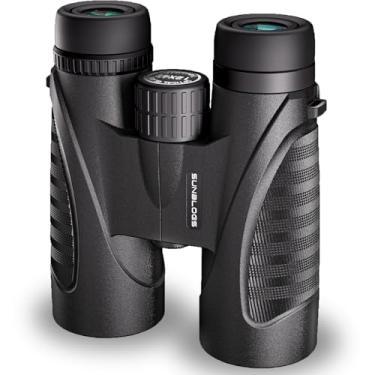 Imagem de Binóculos HD 12 x 42 para adultos, binóculos super brilhantes BAK4 Prism à prova d'água de alta potência com visão de pouca luz para observação de pássaros, caça ao ar livre, viagens, caminhadas