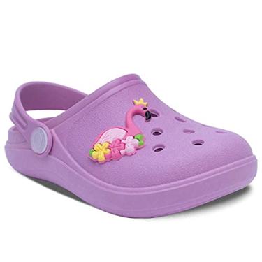 Imagem de Sandalia Babuche Infantil Menina Flamingo Leve E Macio 12.33 (Lilás, BR, Criança de 4 a 8 anos, Numérico, 26)