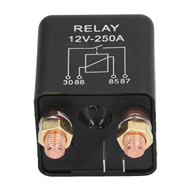 Imagem de Chave de relé de Carros de 4 Pinos, Normalmente Abrir a Bobina de Latão de Aço Inoxidável 250a 12V de Alto Revezamento de Carro Inicial, para ATV, Cortador de Grama, Trator de