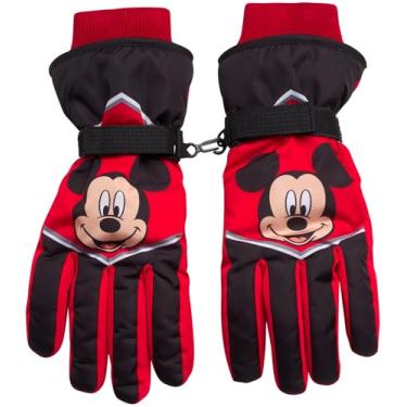 Imagem de Disney Luvas de esqui para meninos – Luvas ou luvas de esqui Lightning McQueen e Mickey Mouse (2-7), tamanho 4-7, luva Mickey