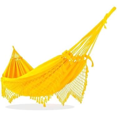 Imagem de Rede De Dormir Descanso Casal Decorativa (Amarelo)