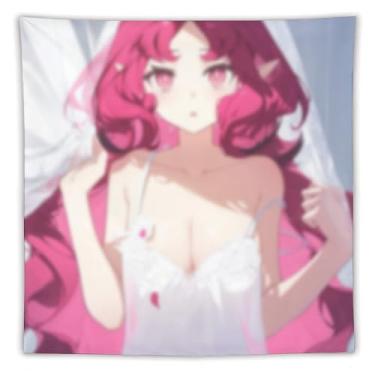 Imagem de LIEGBMEU Tapeçaria Sexy Hot Anime Girl 152.4 cmx152.4 cm Wall Quilt Art Whimsical Tapestry DecorationAF285