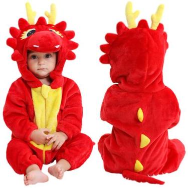 Imagem de Macacão Michley unissex para bebês e meninas Winter Dargon de 13 a 18 