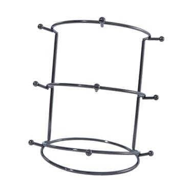 Imagem de Dynwave Suporte de exibição Crown Rack de armazenamento Elegante Versátil Acessórios de Cabelo Organizador para Loja Casamento Shopping Centers Exposição, Preto de 3 Camadas