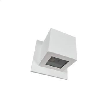 Imagem de Arandela cubo 1 foco 8x8x9 com base 12cm soquete G9 BL 08/1 branco