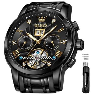 Imagem de Relógio OLEVS Black Automatic Mechanical Tourbillon Masculino