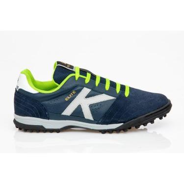 Imagem de CHUTEIRA ELITE COURO TF MARINHO, BRANCO E VERDE-Unissex