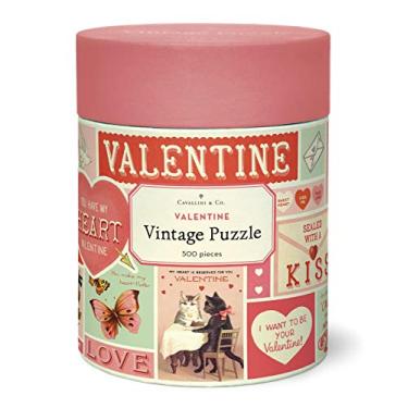 Imagem de Cavallini Papers & Co. Vintage Valentine 500 Piece Puzzle