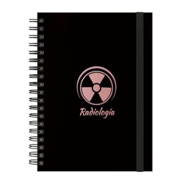 Imagem de Caderno Colegial Plus 12 Matérias Profissões Radiologia (Preto e Rosê)