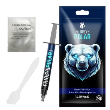 Imagem de Pasta Térmica Friosys Polar 5g 14.5 W/mk Overclock.