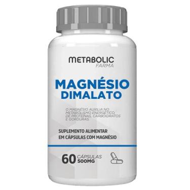Imagem de Magnesio Dimalato 500mg Puro 60 Cápsulas Metabolic Farma
