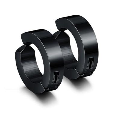 Imagem de Brincos Jstyle de aço inoxidável, masculinos, femininos, com clipe, argola, abraçadeira, hipoalergênico