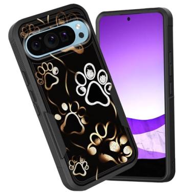 Imagem de CICPLKSE Capa para Pixel 10 Pro XL, camada dupla, híbrida, à prova de choque, rígida, policarbonato macio, TPU (poliuretano termoplástico), capa protetora para Google Pixel 10 Pro XL 6,8 polegadas