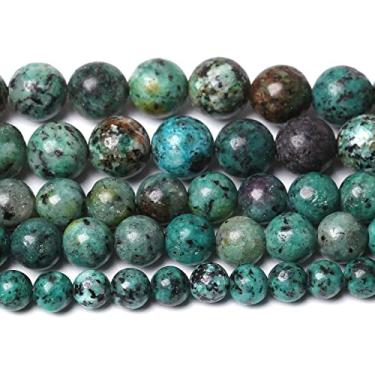 Imagem de 10 mm, 38 peças, pedra natural, contas soltas turquesa africana para fazer joias, pulseira faça você mesmo