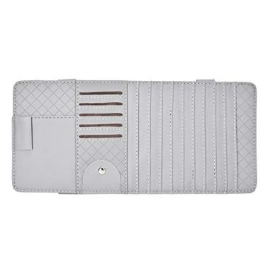 Imagem de MUNEFE CAR SUL VISOR Organizador, Suporte de luva de CD de carro, organizador de bolso para lojas para lojas, CD, DVD, óculos, carteira de motorista, cartões