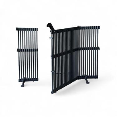 Imagem de Portão Proteção Jardim Piscina e Escadas 1,5cm entre as grades 60cm 100cm Altura Portão de Segurança para Criança e Pet Cores Preto ou Branco Forte Seguro (Preto | 100cm Altura, 83cm Comprimento)