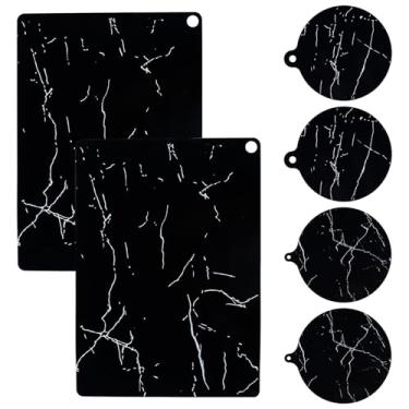 Imagem de 6 peças de tapete de indução de silicone antiaderente protetor de fogão de indução resistente ao calor protetor de fogão de indução reutilizável tapete de queimador de indução tapete protetor de fogão