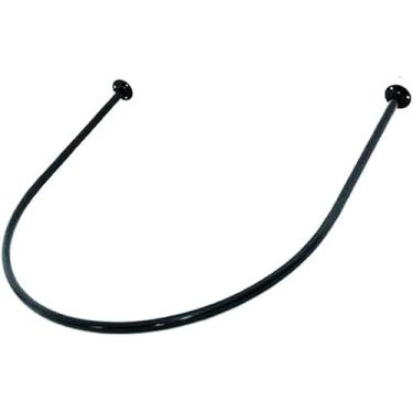 Imagem de Haste De Cortina De Provador Loja De Roupas Cortina De Vestiário Prateleira De Anel Em Forma De U Cortina De Chuveiro Rod-banheiro, Vestiário, Black, 90x90cm