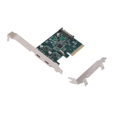 Imagem de GOWENIC PCIE para USB 3.1 Card de Expansão Gen 2 Com Largura de Banda de 10 Gbps, Placa PCI Express 3.0 X4 Com 2 Portas Tipo C, Adaptador de Expansão do PCIE para Estação de Trabalho