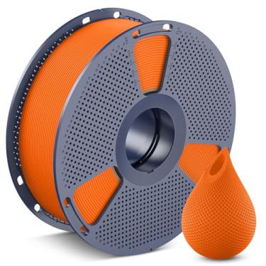 Imagem de SUNLU Filamento de impressora 3D Filamento PETG 1,75 mm, menos amarração boa camada adesão alta resistência, filamento PETG 1,75 ± 0,02 mm, carretel de 1 kg (1 kg), laranja ensolarado