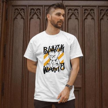 Imagem de Camiseta Masculina Malha Algodão Estampada Casual Bear Black do P ao G1-Masculino