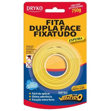 Imagem de Fita Dupla Face Fixa Tudo Espuma 24mm - DUPLAFACE-ESP24 - DRYKO