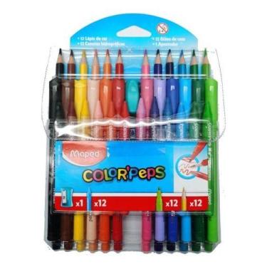 Imagem de Kit Color'Peps Lápis de Cor + Canetinhas + Giz Cera - Maped