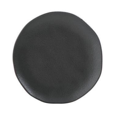 Imagem de Prato de Sobremesa Orgânico Preto Matte Stoneware Cerâmica Porto Brasi
