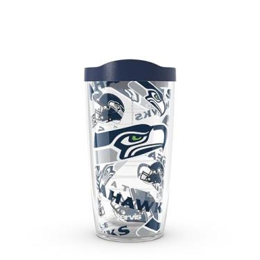 Imagem de Tervis NFL Seattle Seahawks - Copo de viagem com isolamento térmico de parede dupla feito nos EUA mantém as bebidas frias e quentes, 473 ml,