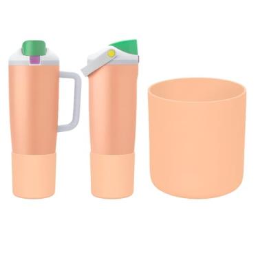 Imagem de ZXFYE Bota superior compatível com Owala 850 g 1,134 g FreeSip Sway garrafa de água e copo, antiarranhões e antiderrapante, grande capa protetora de silicone para Owalaa Sway