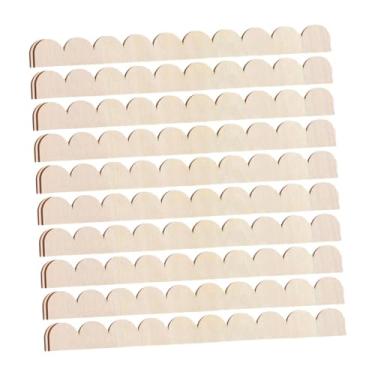 Imagem de Ｂｅｓｇａ 10 peças de molduras de madeira para decoração de janelas de guarda-roupa, molduras de madeira para artesanato faça você mesmo, inacabadas para, 20cm X 4cm X 0.25cm