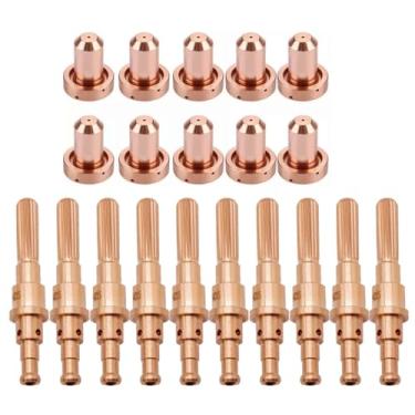 Imagem de 20 peças de bocal de eletrodo de consumíveis de plasma adequado para Thermal Dynamics SL60/SL100 PK20, substitui 9-8215/9-8210