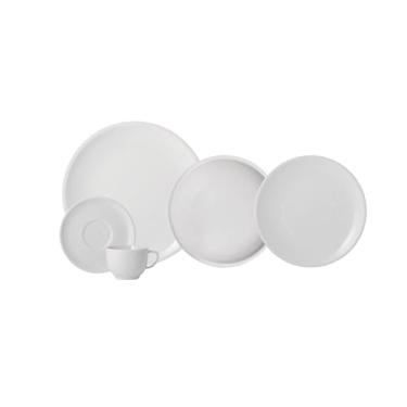 Imagem de Serviço de Jantar e Chá 20 Peças com Bowl Multiuso em Porcelana, Modelo Oca, Redondo, Porcelana Schmidt