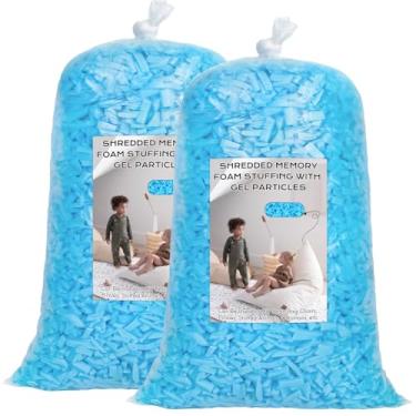 Imagem de Garifon Enchimento de saco de feijão, enchimento de espuma viscoelástica desfiada de 5,4 kg, enchimento de cadeira de pujão, enchimento de refil de saco de feijão, enchimento de saco de pancada