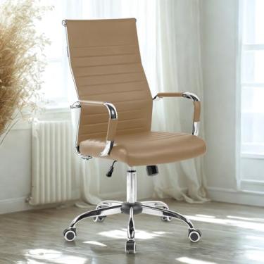 Imagem de Cadeira de Escritório Giratória Executiva Bege Duoffice DU510 Prestige