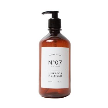 Imagem de Frasco Âmbar Retrô Limpador Multiuso Branco