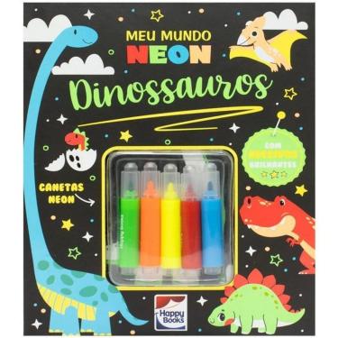 Imagem de Livro Meu Mundo Neon: Dinossauros - Editora Happy Books