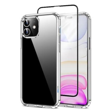 Imagem de Capa Capinha Clear Case Transparente Resistente a Risco e Anti Impacto [Anti-amarelamento] + Película De Vidro 3D Tela Toda Para iPhone (iPhone 11)