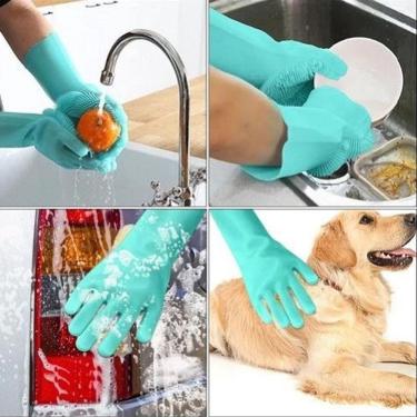 Imagem de Luva De Silicone Lava Louça Anti Térmica