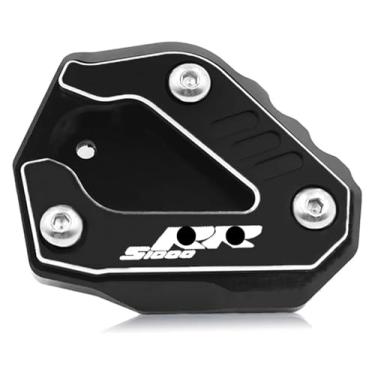 Imagem de BYYINGSUS Placa ampliadora de suporte lateral acessórios de motocicleta suporte de ampliação de pé compatível com S1000RR S1000 RR S 1000 RR 2019-2022 2023 (preto)