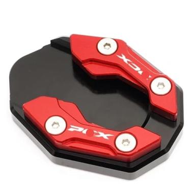 Imagem de Suporte lateral para motocicleta, suporte lateral, ampliador, almofada compatível com PCX 160 150 125 PCX150 PCX160 PCX125(vermelho)
