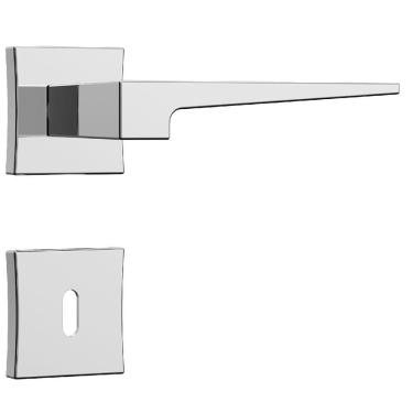 Imagem de Fechadura Classic Polaris 3200 Com Roseta Quadrada Para Interior Cromada - 30026 - Stam