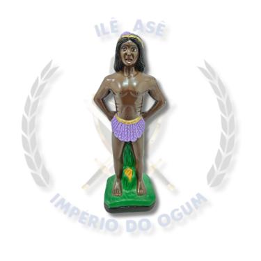 Imagem de Imagem De Gesso 20Cm - Caboclo Pena Roxo
