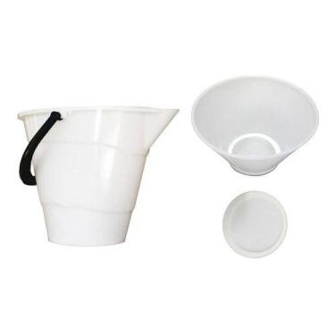 Imagem de Balde Oval Ordenha 12 L+ Coador Tela De Nylon+ Tela Reserva - COMBO