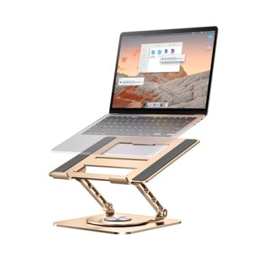 Imagem de MCHOSE Suporte de laptop para mesa, suporte ergonômico para laptop com base giratória de 360°, suporte dobrável para notebook compatível com MacBook Air Pro, Dell XPS, mais laptops de 10 a 15