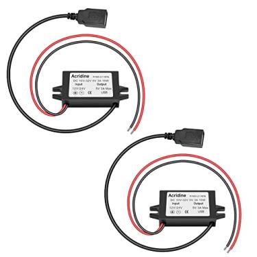 Imagem de Pacote com 2 12V 24V DC para 5V 3A USB fêmea DC Conversor Módulo Buck