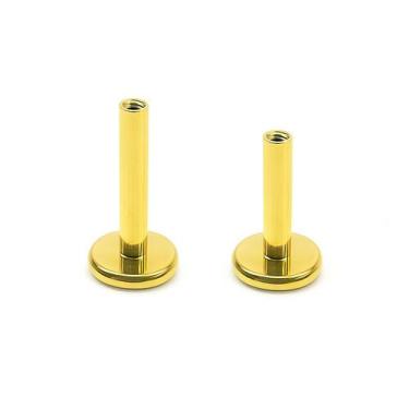 Imagem de Haste de Piercing em Titânio Dourado PVD 1.2mm Rosca Interna - 1 Unida